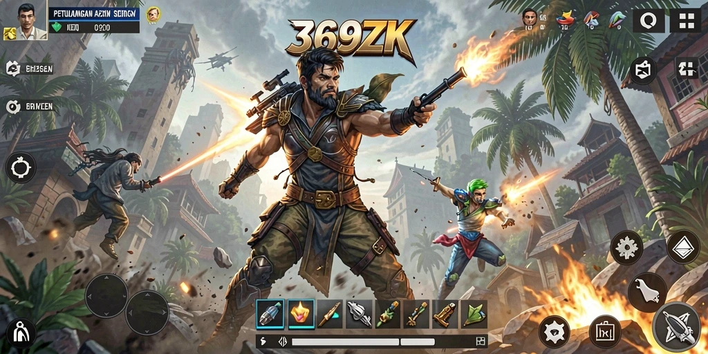 Tangkapan layar menunjukkan aksi seru dalam game 369ZK.