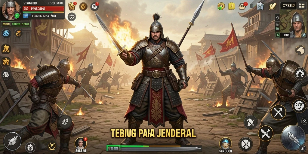 Tampilan screenshot C7890 menampilkan aksi pertempuran strategis yang mendebarkan.