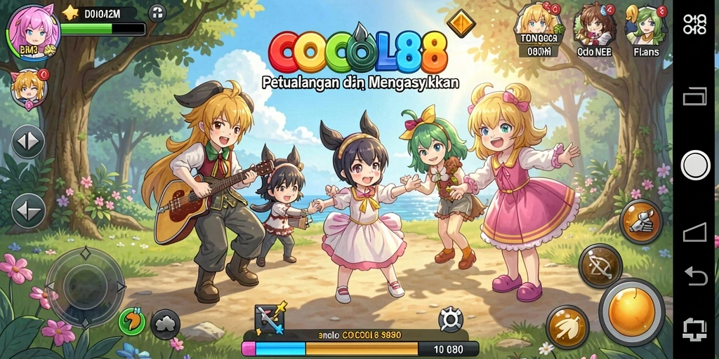 Tampilan gameplay seru COCOL88 dengan karakter anime favorit.