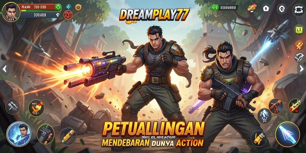 Screenshot gameplay DREAMPLAY77 menampilkan aksi mendebarkan dan grafis yang menawan.