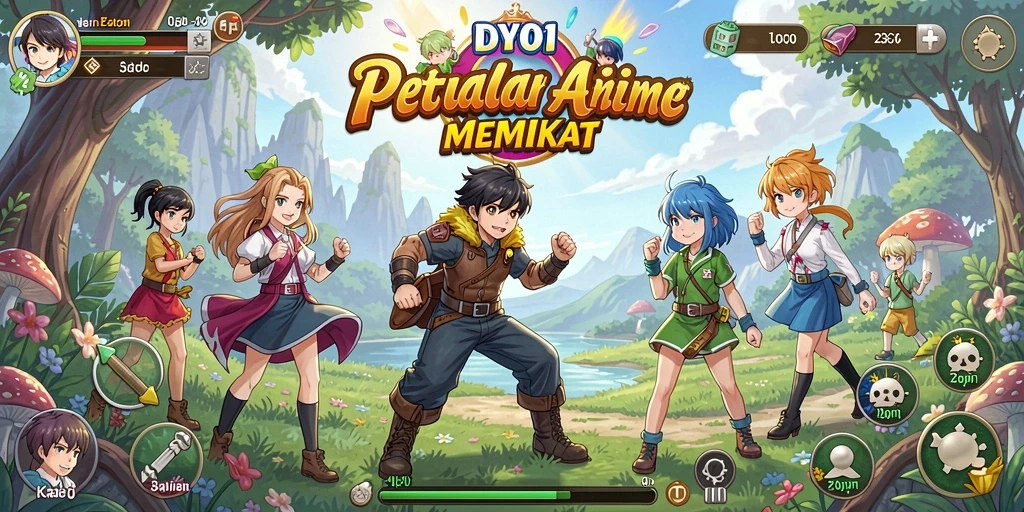 Tampilan gameplay menarik dari DY01 dengan karakter Anime yang menawan.