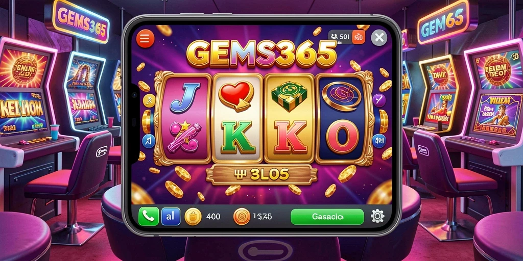 Tampilan gameplay GEMS365 yang mengasyikkan dan penuh warna.
