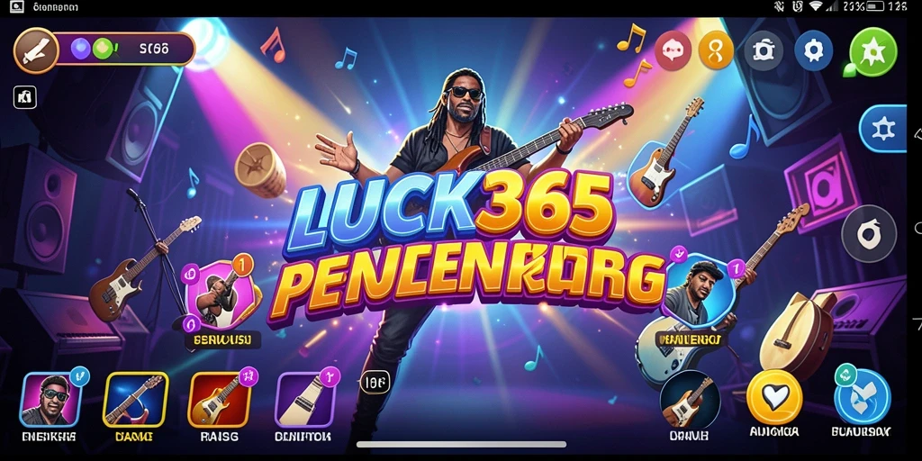 Screenshot gameplay LUCK365 dengan irama musik yang seru.