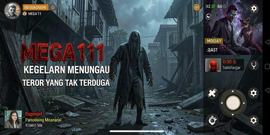 Screenshot menampilkan suasana menyeramkan di dalam game.