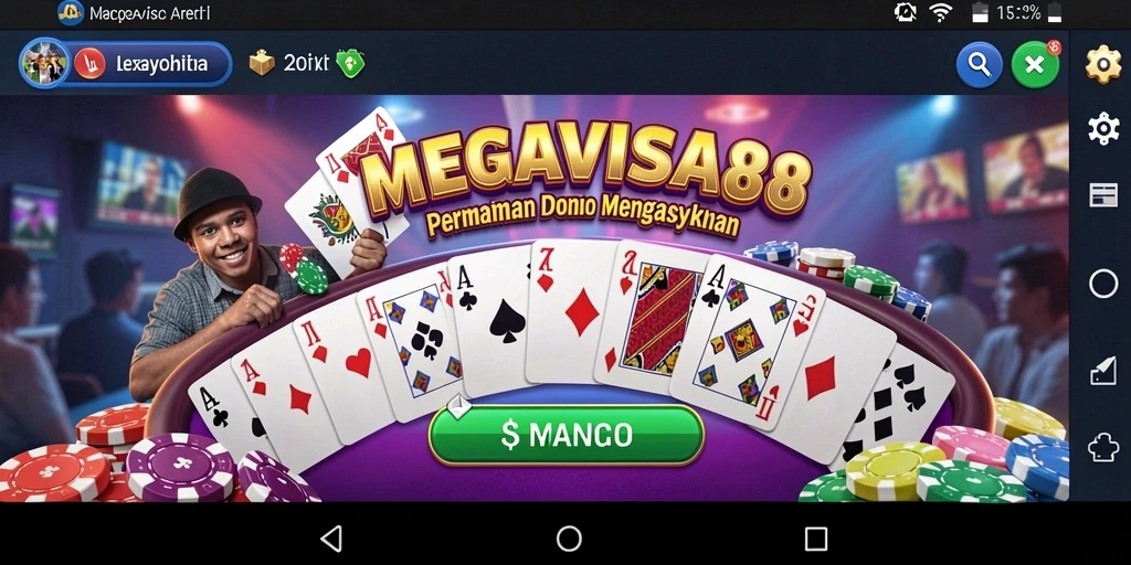 Tampilan gameplay politik domino yang mengasyikkan di MEGAVISA88.