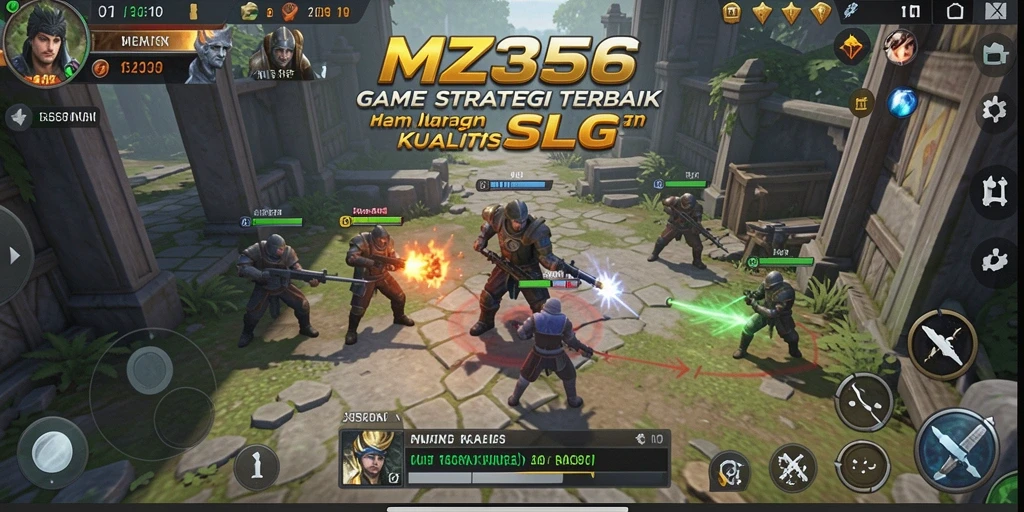 Tampilan gameplay intens dalam MZ356 yang menonjolkan strategi SLG.