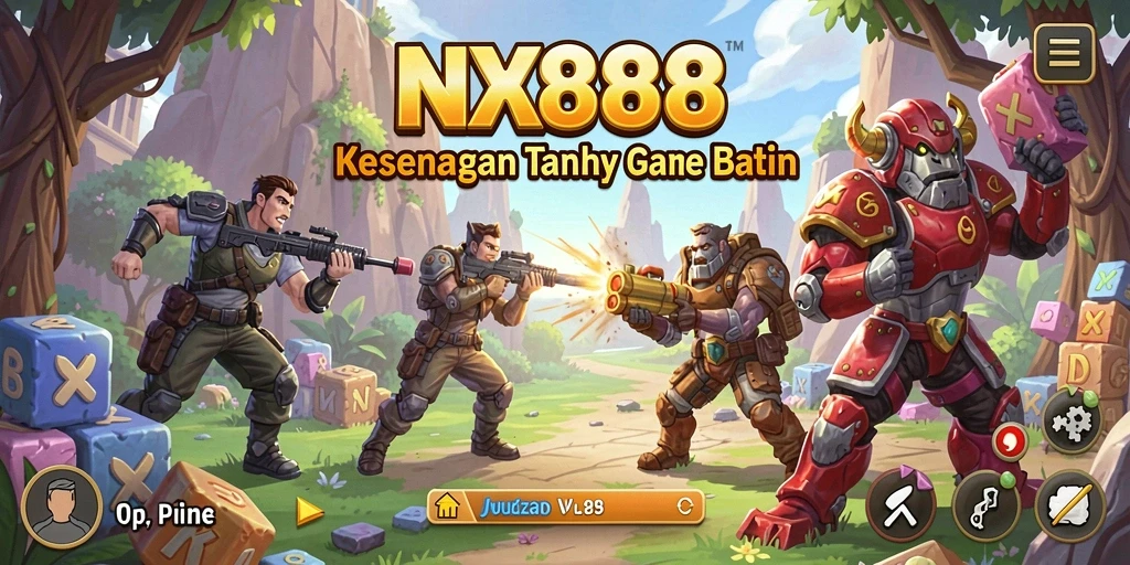 Tampilan gameplay NX888 yang menarik dan penuh tantangan puzzle.