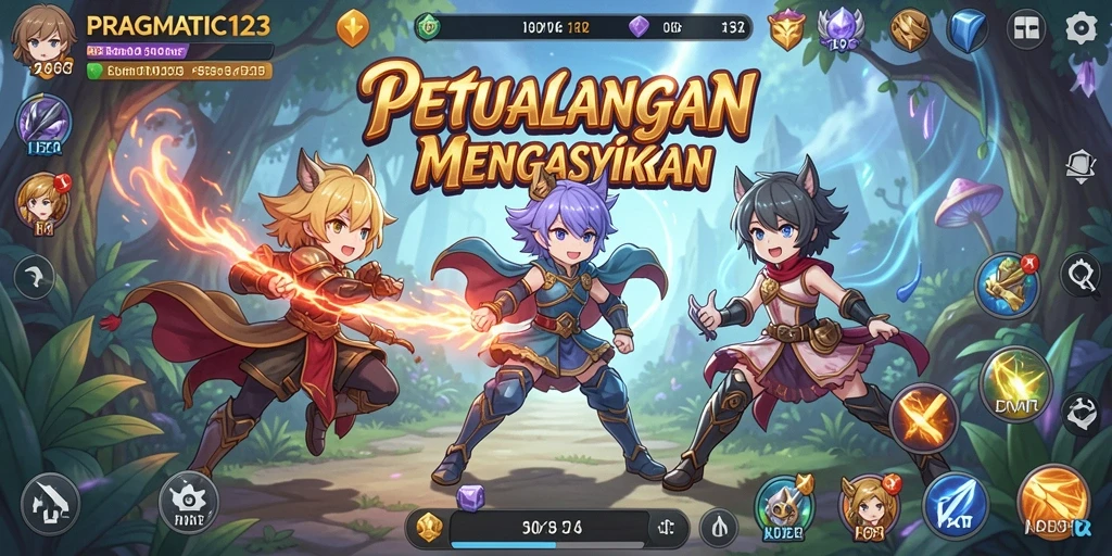 Gameplay seru dengan karakter anime yang menarik.
