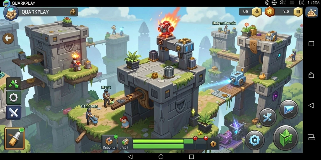 Screenshot gameplay <strong>QUARKPLAY</strong> yang seru dalam Tower Defense.