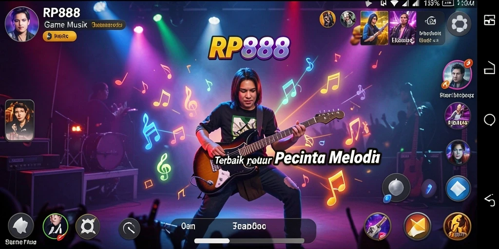Screenshot gameplay RP888 menampilkan serunya bermain musik.