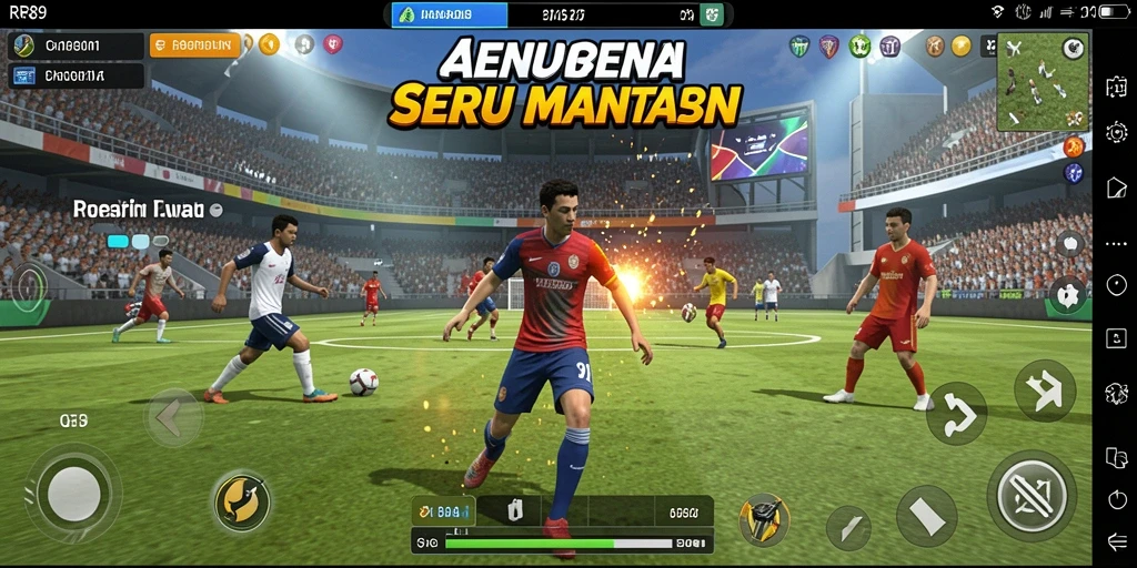 Screenshot dari gameplay RR89 menampilkan aksi seru dalam pertandingan olahraga.