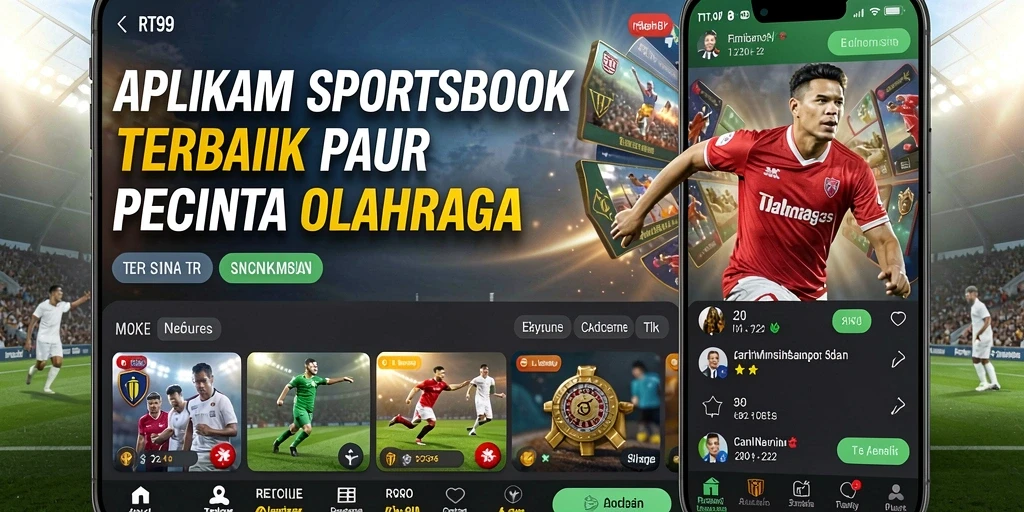 Tampilan screenshot utama RT99 yang menunjukkan pengalaman taruhan olahraga.