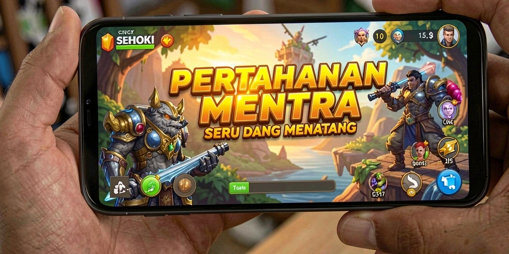 Gambaran seru gameplay Tower Defense SEHOKI dengan strategi menara.