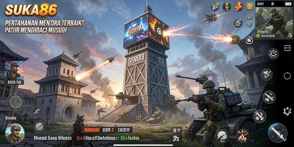 Tampilan gameplay menarik di Tower Defense SUKA86 dengan berbagai strategi.
