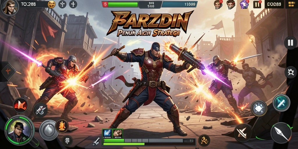 Screenshot utama TO288 menunjukkan aksi pertarungan yang mendebarkan dengan karakter beragam.