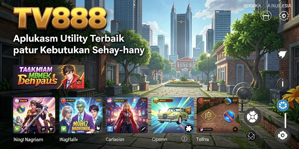 Tampilan antarmuka aplikasi TV888 yang intuitif dan mudah digunakan.