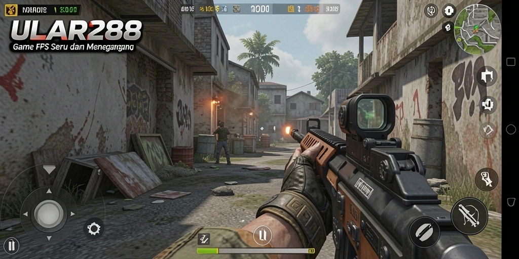 Gameplay ULAR288 yang intens dalam aksi FPS.